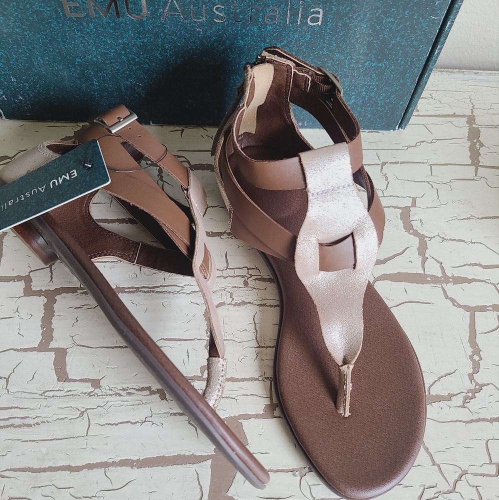 NEW Emu Australia 6 Kinglake Leather Sandals